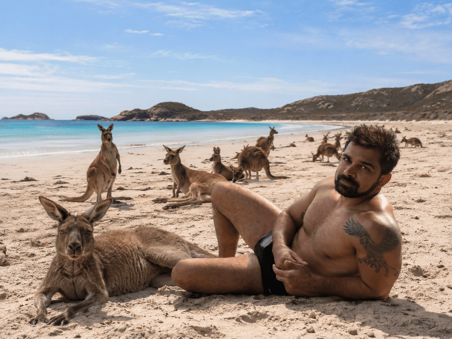 Relax time na praia dos cangurus