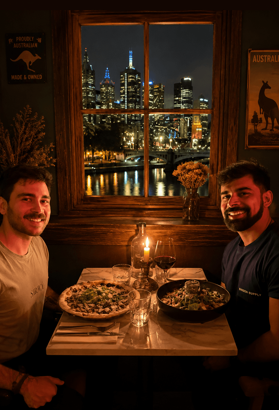 Jantar em Melbourne