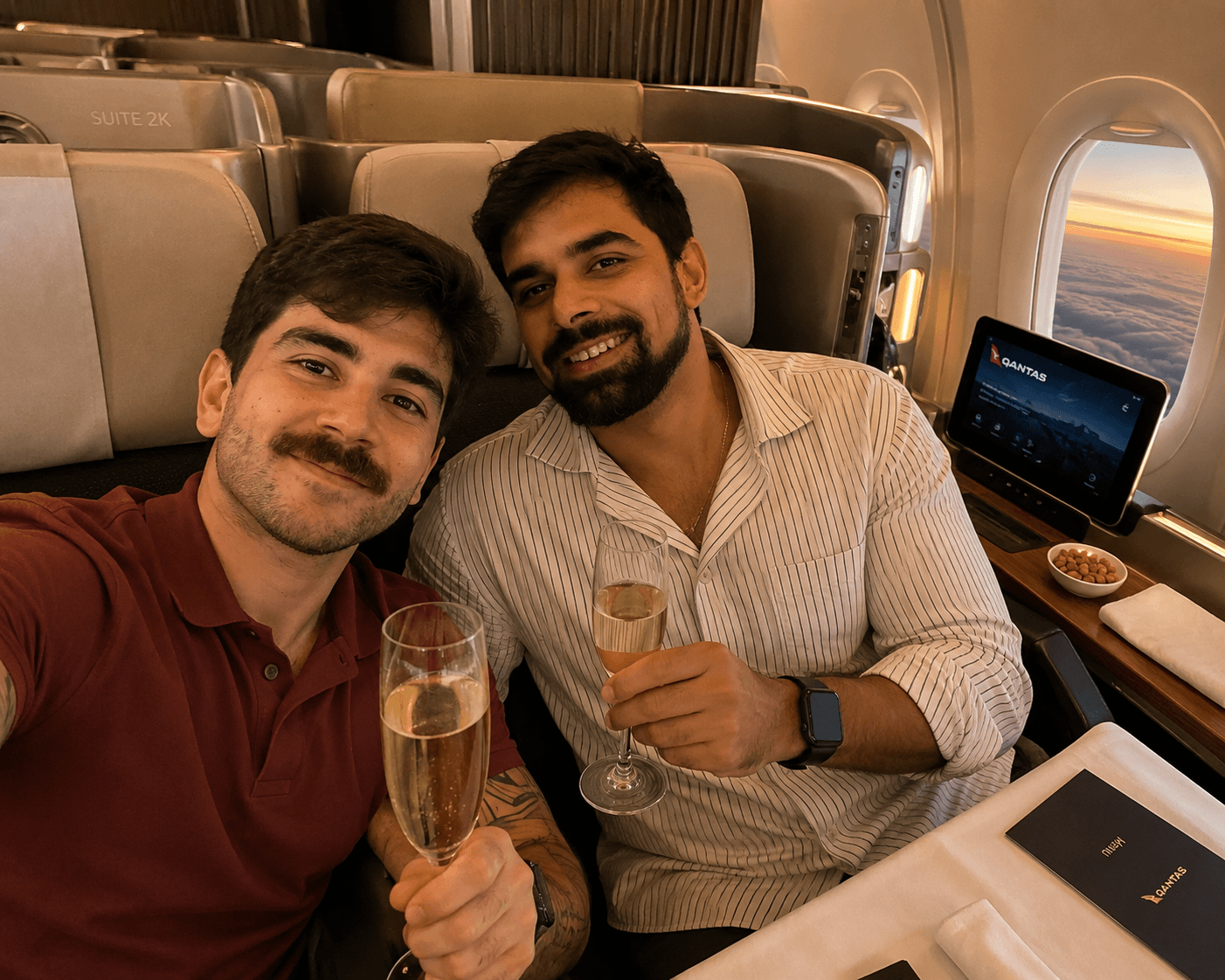 Upgrade para primeira classe (voo de 13h)